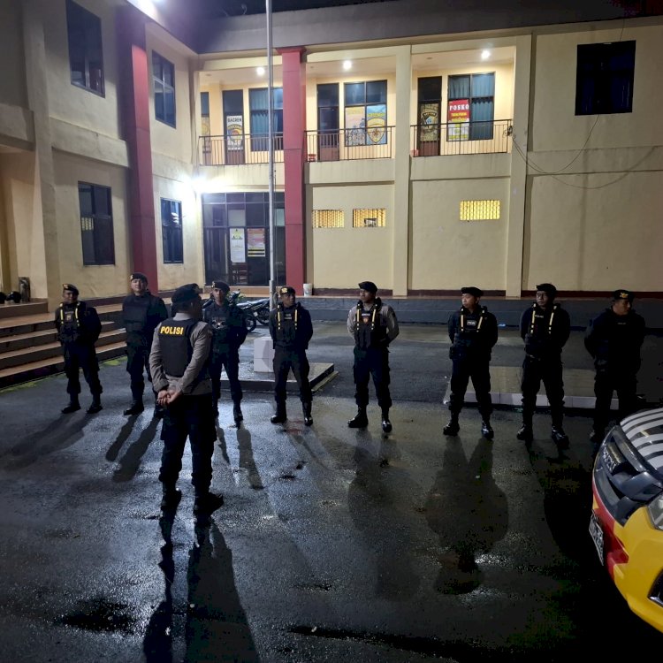 Unit Turjawali Sat Samapta Polres Manggarai Laksanakan Patroli Kota Jaga Kamtibmas Tetap Kondusif