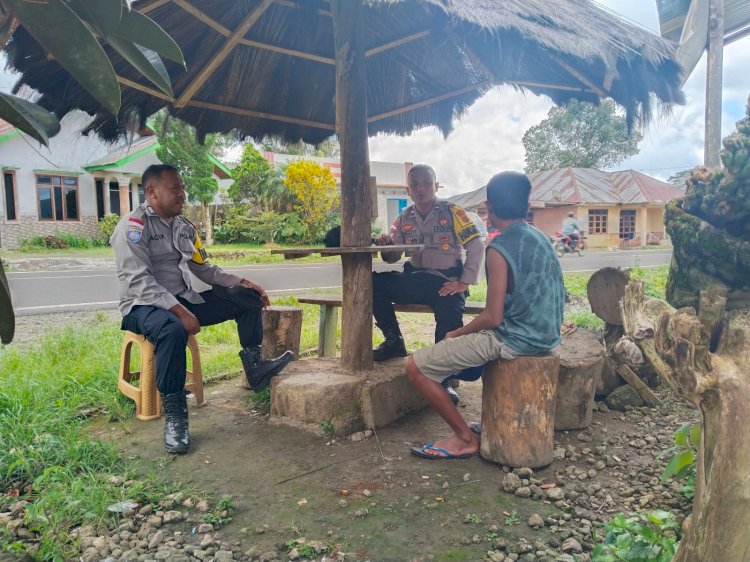 Bhabinkamtibmas Kecamatan Ruteng Laksanakan Patroli Dialogis dan Sambang Warga di Desa Rai