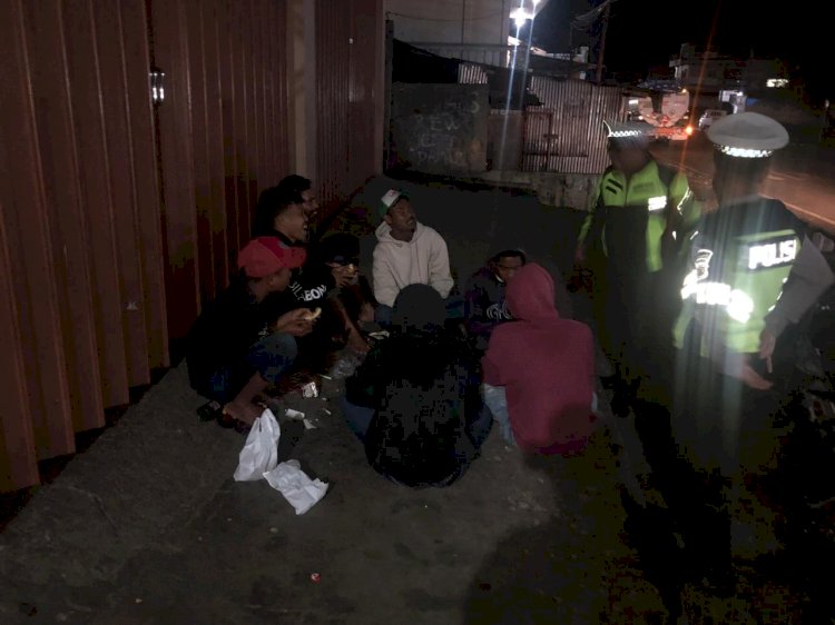 Patroli Malam Polres Manggarai Antisipasi Balap Liar dan Laka Lantas