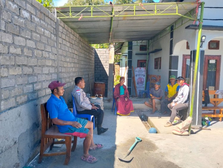 Bhabinkamtibmas Kecamatan Ruteng Laksanakan Patroli dan Sambang Desa di Pong La’o