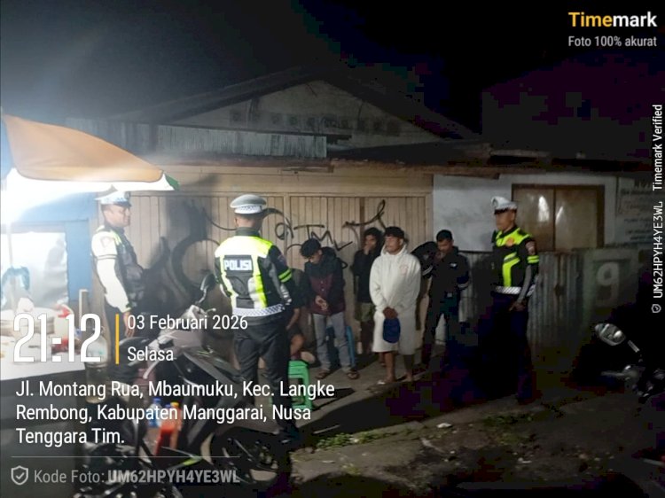 Patroli Malam Polres Manggarai Antisipasi Balap Liar dan Laka Lantas di Sejumlah Titik Rawan