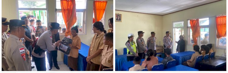 Wujud Kepedulian Inklusif, Kapolres Manggarai Polda NTT Salurkan Bantuan Pendidikan bagi Siswa SLBN Tenda Ruteng