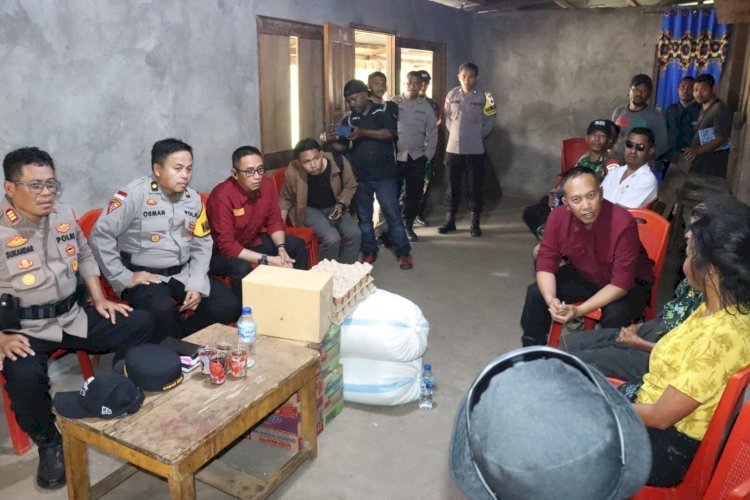 Sentuhan Humanis Biro SDM Polda NTT: Berikan Pendampingan Psikologis dan Penguatan Mental bagi Keluarga Korban di Ngada