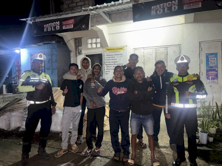 Patroli Malam Polres Manggarai Antisipasi Balap Liar dan Laka Lantas