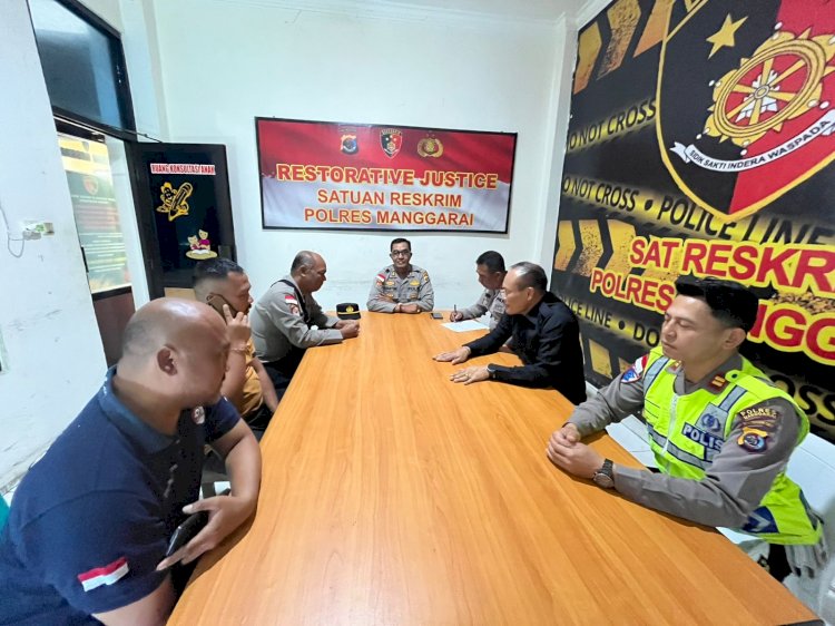 Polres Manggarai Mengikuti Zoom Meeting Bimbingan Rohani Empat Agama