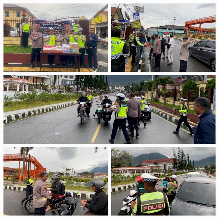 Bulan Ramadhan Penuh Berkah, Polres Manggarai Berbagi Takjil untuk Masyarakat