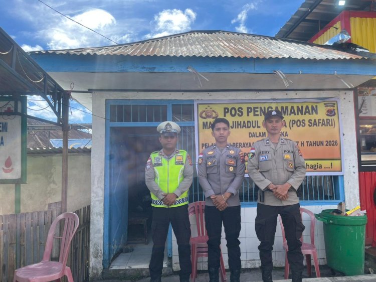 Wujud Nyata Kehadiran Polri, Polres Manggarai Dirikan Pos Pengamanan Terpadu Jelang Idul Fitri