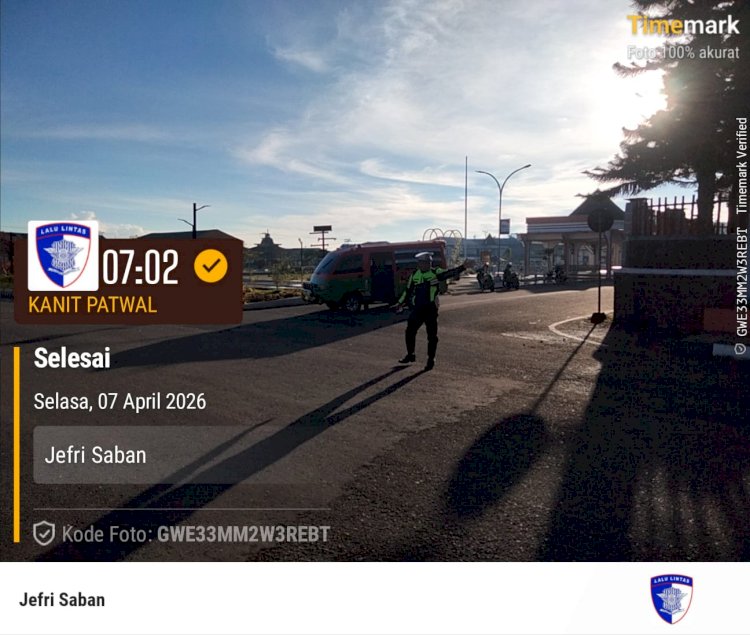 Sat Lantas Polres Manggarai Laksanakan Pengaturan Pagi, Wujudkan Keamanan dan Keselamatan Pengguna Jalan di Kota Ruteng