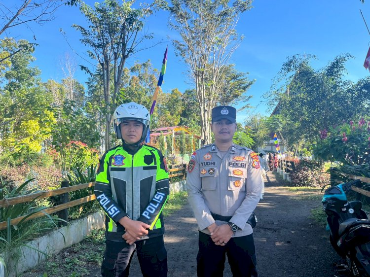 Polres Manggarai Intensifkan Pengamanan Ibadah Minggu, Wujud Nyata Pelayanan kepada Masyarakat