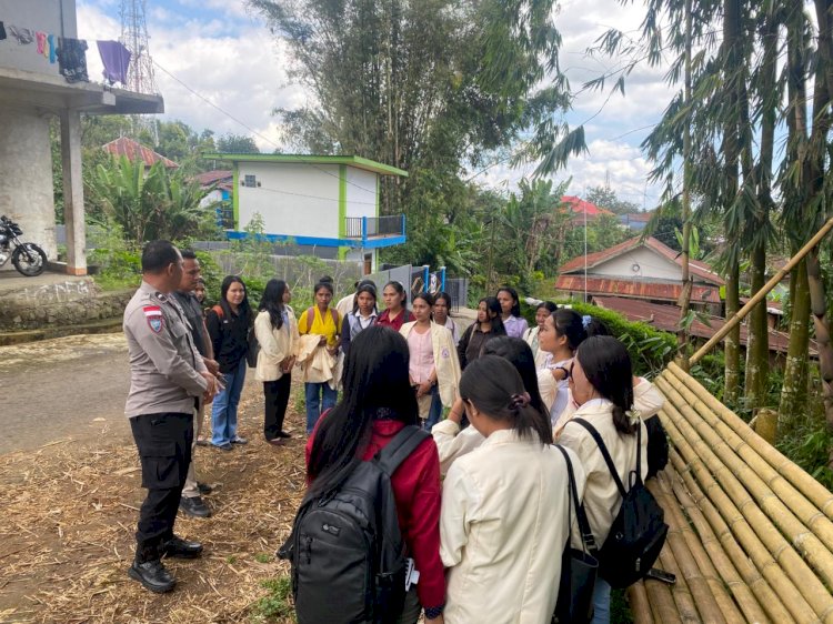Bhabinkamtibmas Polres Manggarai Laksanakan Sambang dan Patroli Dialogis di Kos Mahasiswa Kelurahan Tenda