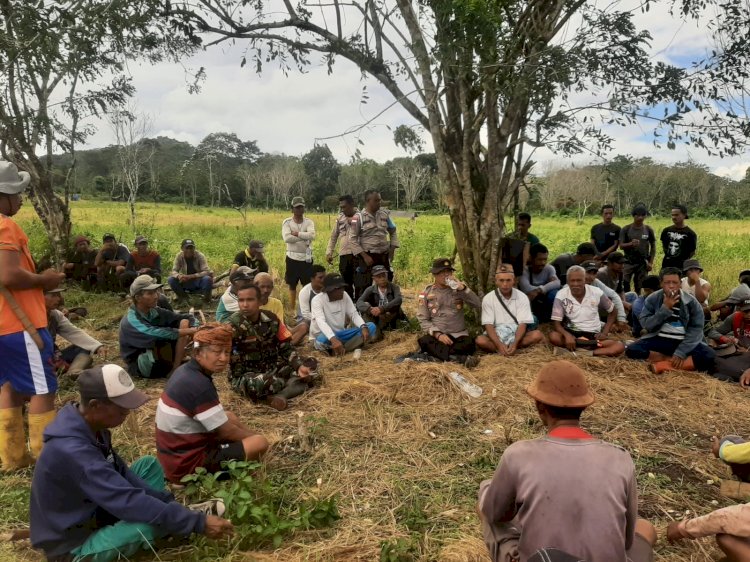 Polsek Reo Redam Ketegangan Sengketa Batas Tanah Antara Warga Tureng dan Sambor.