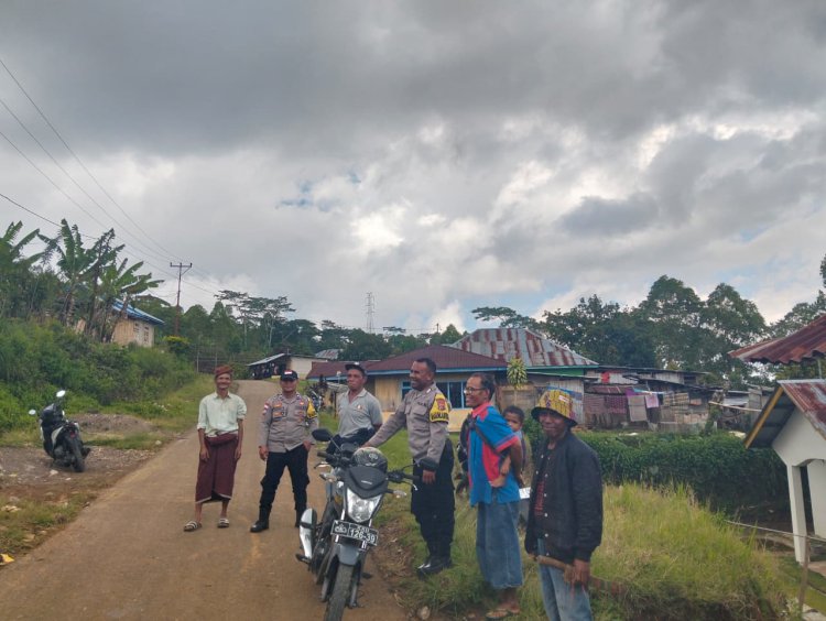 BHABINKAMTIBMAS POLRES MANGGARAI LAKSANAKAN SAMBANG WARGA DI DESA PONG LA’O, PERERAT SILATURAHMI DAN CIPTAKAN KAMTIBMAS KONDUSIF