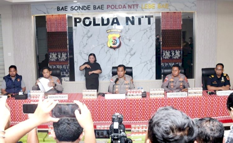 Kapolda NTT Pimpin Langsung Konferensi Pers, Jaringan Rokok Ilegal Internasional di Perbatasan RI-RDTL Berhasil Dibongkar*