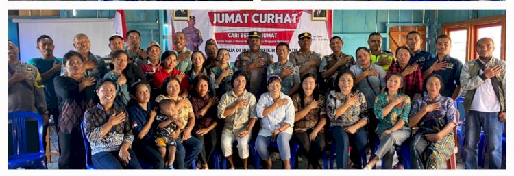 DARI KENAKALAN REMAJA, KERINDUAN AKAN KEHADIRAN POLISI HINGGA MEKANISME PENGURUSAN SIM, MENJADI CURAHAN HATI MASYARAKAT WAE RI’I DALAM KEGIATAN JUMAT CURHAT POLRES MANGGARAI