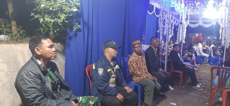 BHABINKAMTIBMAS DAN BABINSA WAE RI’I AMANKAN PESTA PERNIKAHAN DI KAMPUNG NTANGO