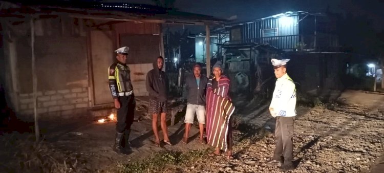 SATLANTAS POLRES MANGGARAI GENCARKAN PATROLI MALAM UNTUK CEGAH BALAP LIAR DAN TEKAN ANGKA KECELAKAAN LALU LINTAS