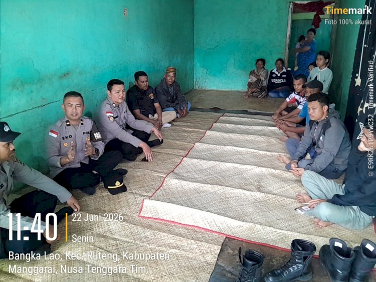 RESPON CEPAT LAYANAN 110, POLRES MANGGARAI BERHASIL SELESAIKAN PERSELISIHAN BATAS TANAH SECARA KEKELUARGAAN