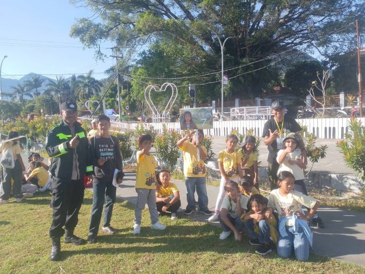 BHABINKAMTIBMAS POLRES MANGGARAI LAKSANAKAN PENGAMANAN ACARA RELIGI NATAS THE MORI DI LAPANGAN NATAS LABAR RUTENG
