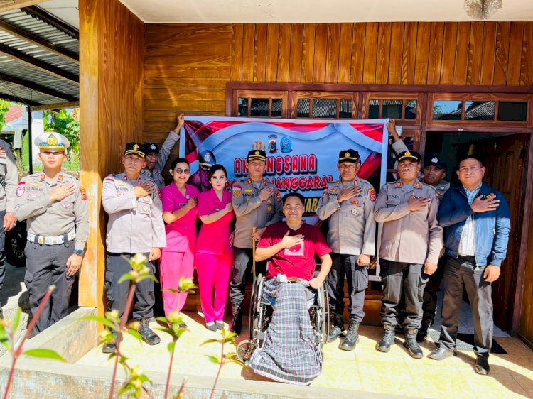 NTT PENUH KASIH, SAMBUT HARI BHAYANGKARA KE-80, POLRES MANGGARAI BERSAMA BHAYANGKARI DAN POLSEK JAJARAN JALIN SILATURAHMI DENGAN PURNAWIRAWAN DAN WARAKAWURI POLRI