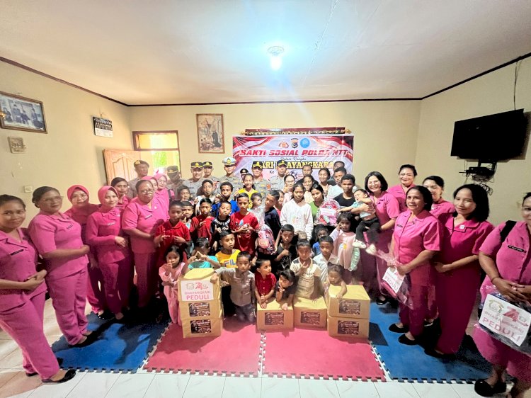 NTT PENUH KASIH, SAMBUT HARI BHAYANGKARA KE-80, POLRES MANGGARAI GELAR BAKTI SOSIAL POLRI UNTUK MASYARAKAT DAN ANAK-ANAK PANTI ASUHAN