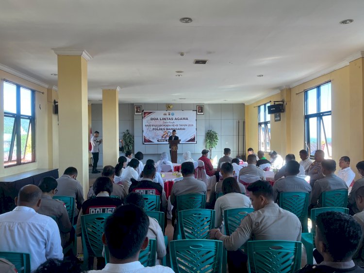 Polres Manggarai Gelar Doa Bersama Lintas Agama Sambut Hari Bhayangkara Ke-80