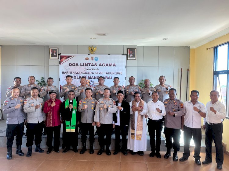 Polres Manggarai Gelar Doa Bersama Lintas Agama Sambut Hari Bhayangkara Ke-80