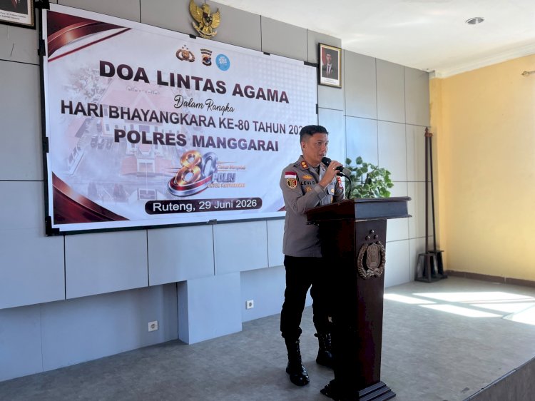 Polres Manggarai Gelar Doa Bersama Lintas Agama Sambut Hari Bhayangkara Ke-80