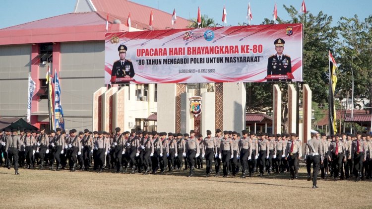 Peringati HUT Bhayangkara ke-80, Kapolda NTT Ajak Personel Perkuat Pengabdian untuk Masyarakat dan Indonesia Maju