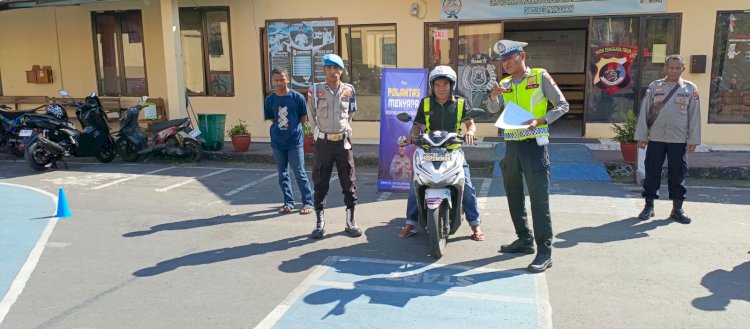 POLRES MANGGARAI TINGKATKAN PELAYANAN, SATPAS 1642 GELAR PENERANGAN DAN PELATIHAN UJIAN PRAKTIK SIM C BAGI MASYARAKAT