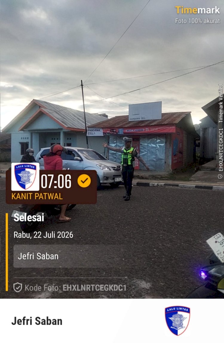 Satlantas Polres Manggarai Laksanakan Pengaturan Lalu Lintas Pagi Demi Kelancaran Aktivitas Masyarakat