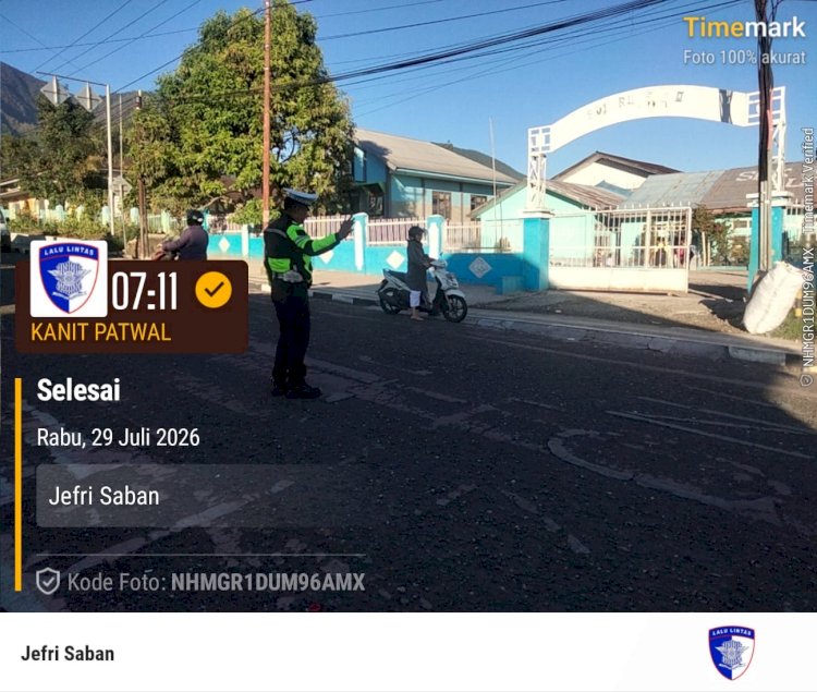 Personel Polres Manggarai Laksanakan Pengaturan Lalu Lintas Pagi, Wujud Pelayanan Prima kepada Masyarakat