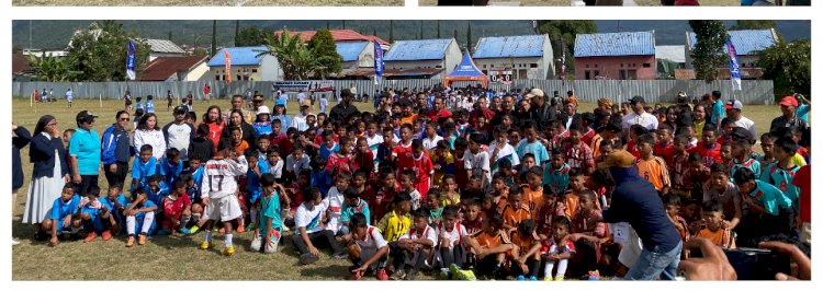 DALAM RANGKA MEMBENTUK GENERASI MUDA YANG SEHAT DAN SPORTIF, POLRES MANGGARAI  HADIRI PEMBUKAAN TURNAMEN SEPAK BOLA TINGKAT SD/MI SE-KABUPATEN MANGGARAI  BERIKAN DUKUNGAN PELAYANAN PENGAMANAN HUMANIS