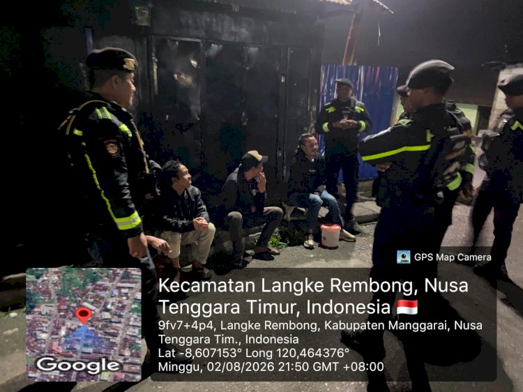 KOMITMEN JAGA KAMTIBMAS KONDUSIF, SATUAN  SAMAPTA POLRES MANGGARAI GELAR PATROLI PERINTIS PRESISI MALAM HARI.