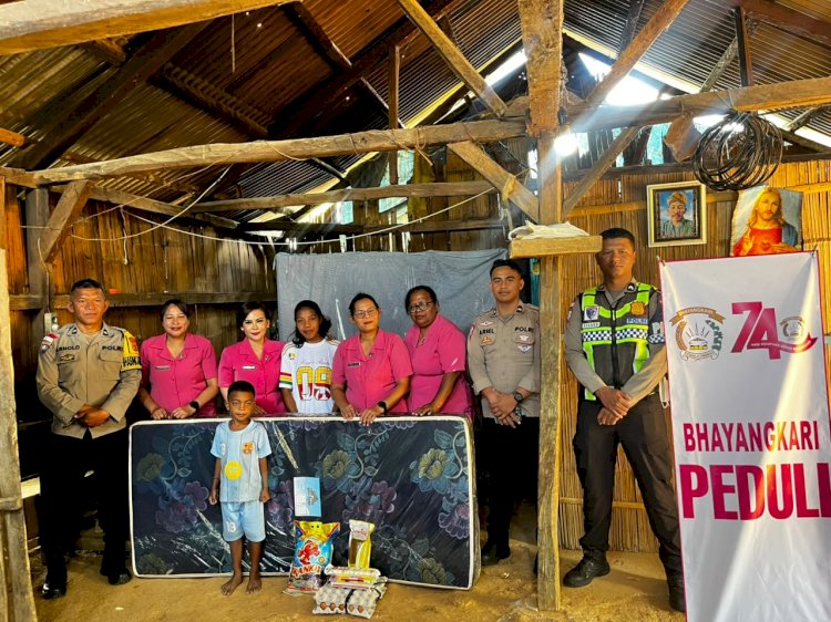 Bakti Sosial Bhayangkari Cabang Manggarai, Perkuat Kepedulian terhadap Penyandang Disabilitas dan Warga Kurang Mampu