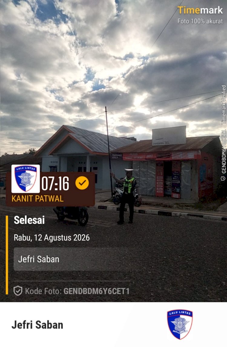 Sat Lantas Polres Manggarai Laksanakan Pengaturan Pagi, Pastikan Aktivitas Masyarakat Berjalan Aman dan Lancar