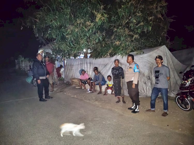 Redam Kepanikan Warga Terdampak Gempa, Padal Posko Barang Kolong Reo Laksanakan Patroli Dialogis Humanis dan Berikan Penguatan