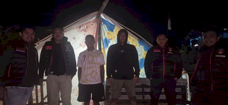 Cegah Pencurian di Masa Darurat Gempa, URC Resmob Polres Manggarai Patroli Kamp Pengungsian di Ruteng