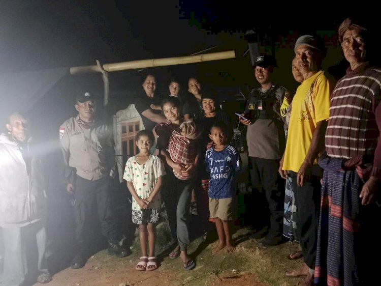 Bhabinkamtibmas Polres Manggarai Data Tenda Pengungsian Mandiri di Tiga Desa Kecamatan Lelak