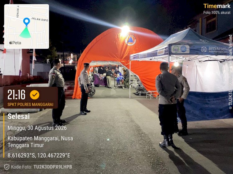 Pasca Bencana Gempa, Polres Manggarai Intensifkan Patroli dan Pemantauan di Seputaran Kota Ruteng