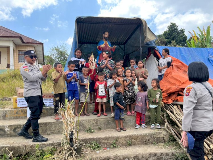Bersama Pulihkan Luka Pascabencana, Polres Manggarai Gelar Trauma Healing untuk Anak Penyintas Gempa