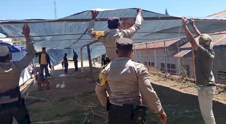 PASCA GEMPA, POLRES MANGGARAI BANGUN 16TENDA BELAJAR DI LIMA KECAMATAN DUKUNG PROSES BELAJAR MENGAJAR KEMBALI BERJALAN AMAN