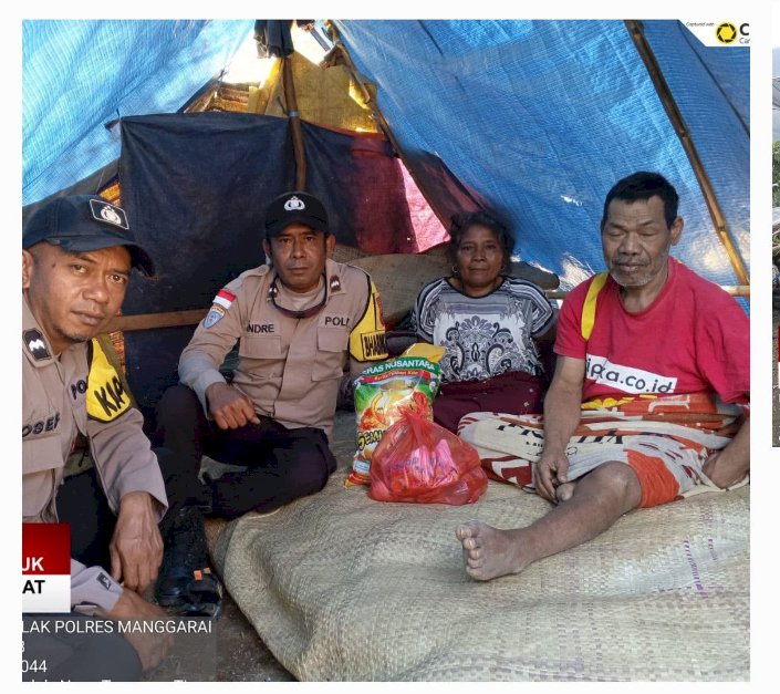 Polres Manggarai Distribusikan Bantuan Polri untuk Warga Terdampak Gempa di Cibal dan Lelak