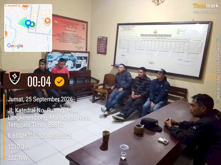 RESPON CEPAT CALL CENTER 110, PAMAPTA POLRES MANGGARAI DATANGI LOKASI KERIBUTAN DAN MEDIASI WARGA