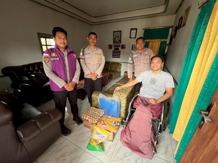 DIVHUMAS POLRI KEMBALI SALURKAN BANTUAN KEMANUSIAAN, JANGKAU WARGA TERDAMPAK GEMPA DI LANGKE REMBONG