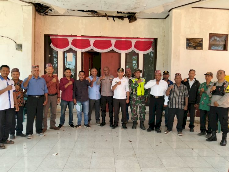 KAPOLSEK JAJARAN  POLRES MANGGARAI HADIRI DEKLARASI PILKADES DAMAI 2026, KOMITMEN BERSAMA WUJUDKAN PEMILIHAN YANG AMAN, DAMAI DAN BERMARTABAT