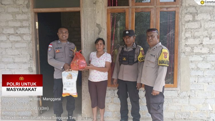 Polres Manggarai Salurkan Bantuan bagi Korban Gempa di Kecamatan Lelak