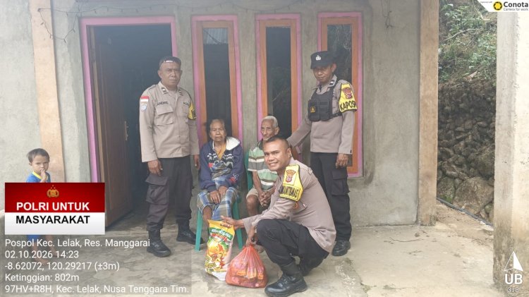 Polres Manggarai Salurkan Bantuan bagi Korban Gempa di Kecamatan Lelak