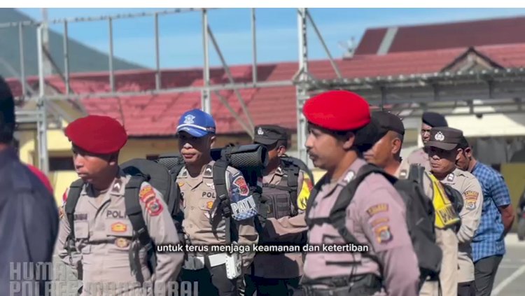 44 DESA DI MANGGARAI GELAR PILKADES SERENTAK, POLRES MANGGARAI TERJUNKAN 116 PERSONEL AMANKAN 66 TPS