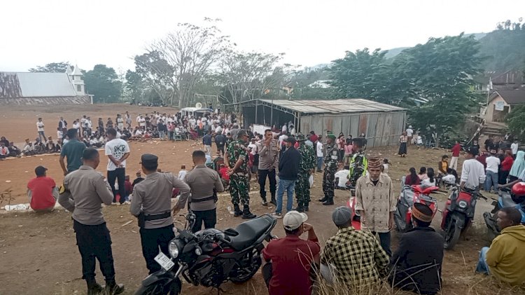 Polres Manggarai Bersama TNI  Adakan Patroli  Dialogis Pastikan Pilkades Serentak 2026 Berjalan Aman dan Kondusif