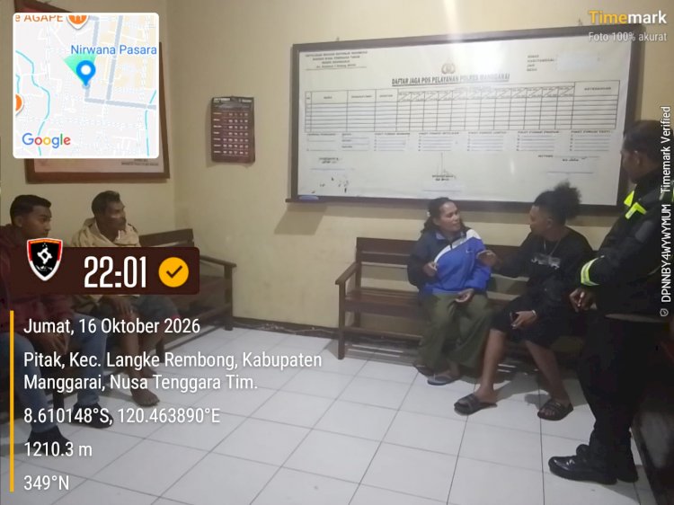 RESPONSIF DAN HUMANIS, PIKET SPKT POLRES MANGGARAI TERIMA LANSIA 82 TAHUN YANG DITEMUKAN WARGA DI SAMPING GEREJA KATEDRAL LAMA RUTENG